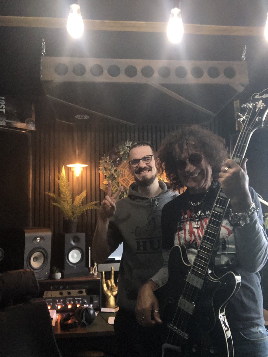 The family business : Drum and Bass!Laying down some bass with my son Corey (who is also producing)  for the new #JeffChristie #LorenzoGabanizza single.