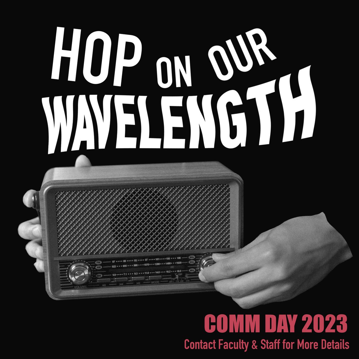 Only three more days until COMM Day! Don't forget to head on over this Friday, February 3rd!