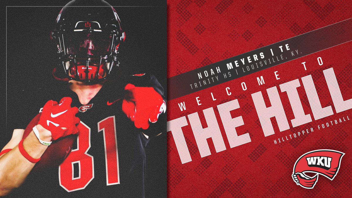 WKU Football (@wkufootball) on Twitter photo ๐๐๐ฅ๐๐จ๐ฆ๐ ๐ญ๐จ ๐๐ก๐ ๐๐ข๐ฅ๐ฅ!
๐ค Noah Meyers
๐ฒ <a href="/_noahmeyers/">Noah Meyers</a>
๐ Tight End
๐ Louisville, Ky.
๐ซ Trinity HS
#GoTops | #NSD23 ๐๐๐ฅ๐๐จ๐ฆ๐ ๐ญ๐จ ๐๐ก๐ ๐๐ข๐ฅ๐ฅ!
๐ค Noah Meyers
๐ฒ <a href="/_noahmeyers/">Noah Meyers</a>
๐ Tight End
๐ Louisville, Ky.
๐ซ Trinity HS
#GoTops | #NSD23