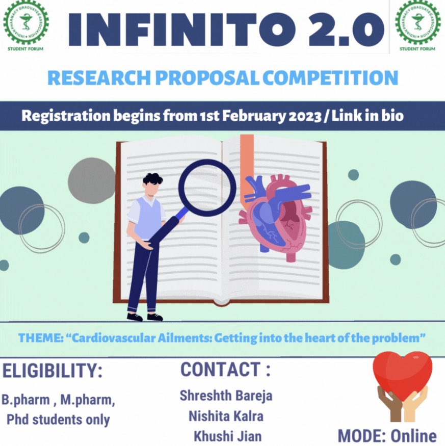 IPGASF's tweet photo. INFINITO 2.0 is a campaign that is aimed to create awareness regarding such diseases.

With great vigour, we would like to announce that INFINITO 2.0 is now open for registrations🥳🥳

Register now with the link given below

https://t.co/IO7DnWZpwf https://t.co/Nbj8DDP7rb