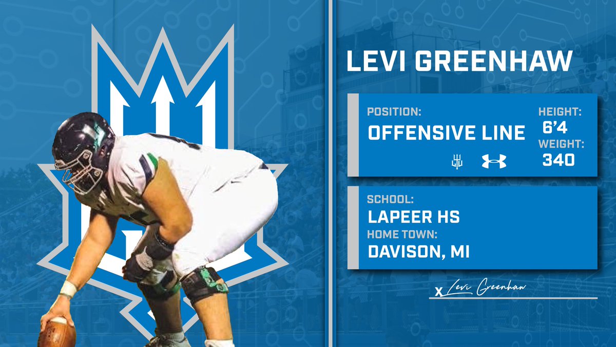 LTU_FB's tweet photo. SIGNED, SEALED, DELIVERED! ✍️

Welcome to the family, 
@levigreenhaw !

Offensive Lineman from Davison, MI

#cuLTUre23 #BeREAL #NSD23 https://t.co/GyAFp9pycn