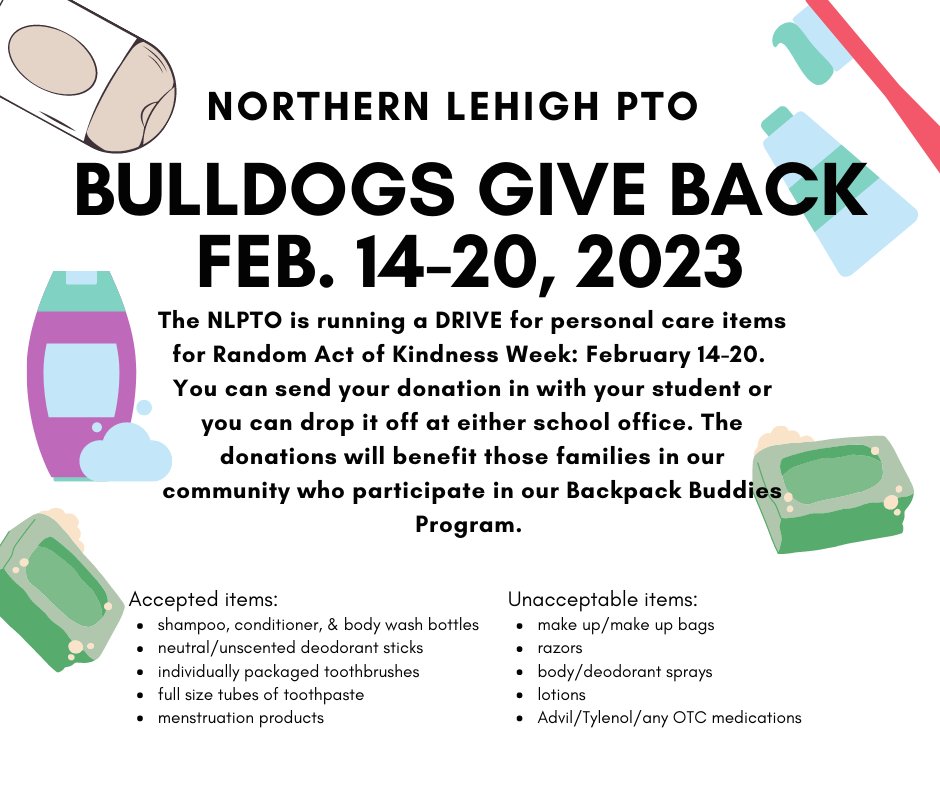 NLBulldogsPTO's tweet photo. Looking for ways to share the love in February? Why not donate something from this list! You can also use this link to donate right from your couch https://t.co/BkM9knkcou https://t.co/SrguVKJG2f