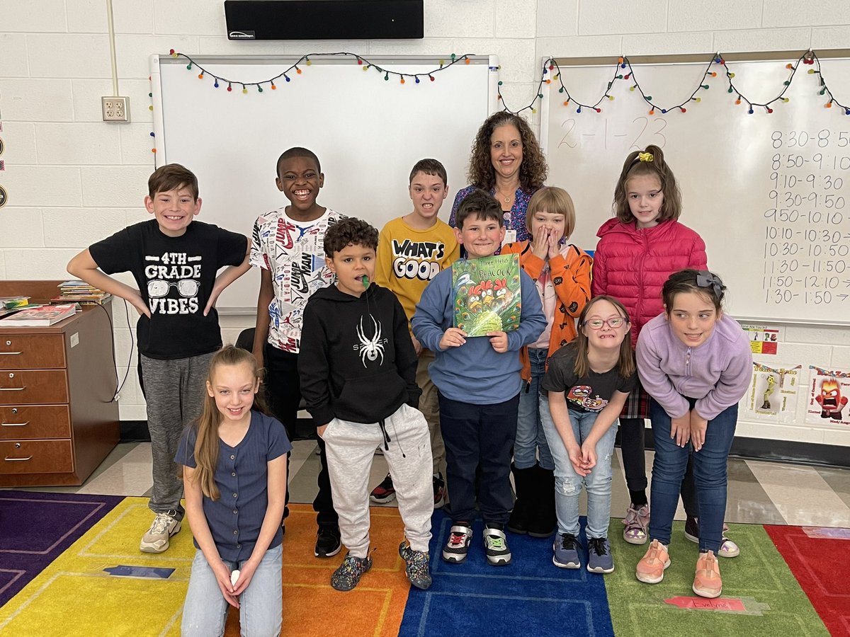 Our principal <a href="/mlsmith_smith/">Michelle Smith</a> came into our class and read “Three Hens and a Peacock” for #WorldReadAloudDay. We loved it!! #rangerstrong <a href="/mrsemcquade/">Erin McQuade</a> <a href="/LaurenAMorris/">Lauren Aiken Morris</a> <a href="/RCESLex1/">Rocky Creek Elem.</a>