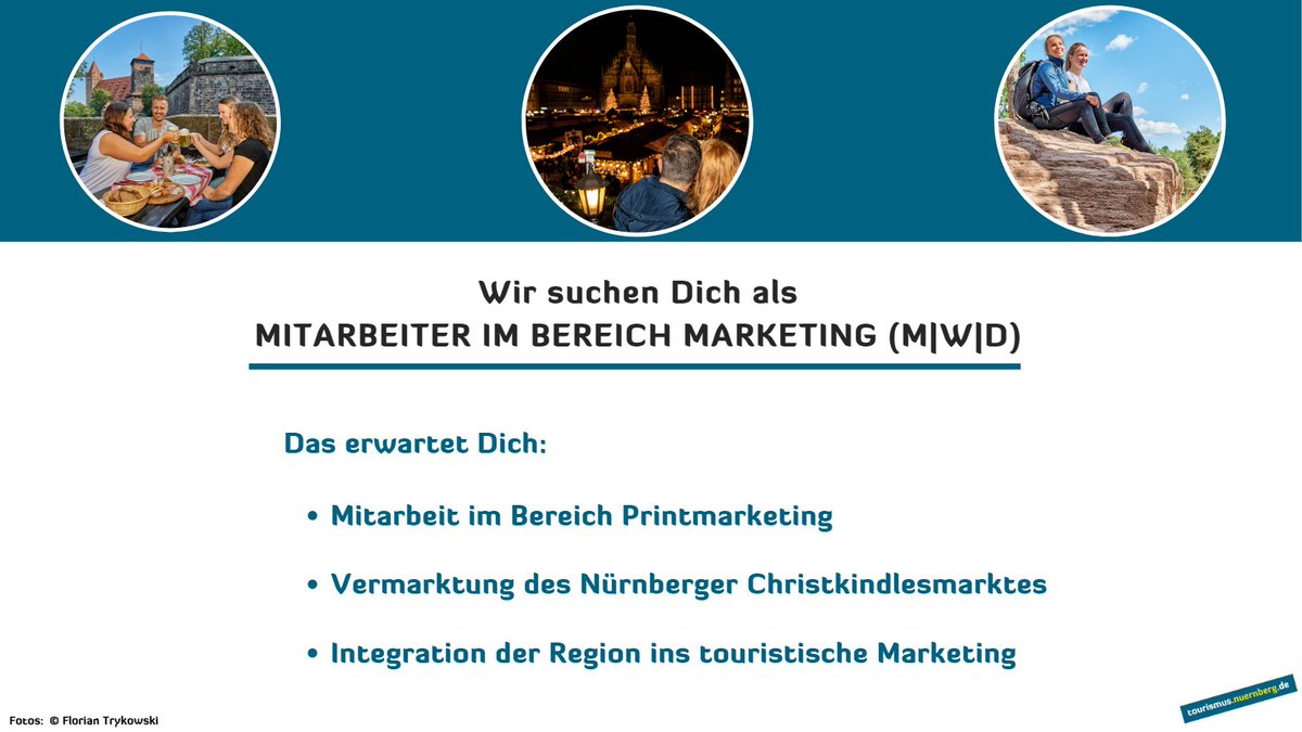 Nuernberg_Info's tweet photo. Dir macht Marketing genauso viel Spaß wie uns? Dann werde Teil unseres Teams.  🙋 Alle Infos findest Du in der Stellenanzeige unter 
https://t.co/gMpWw5fG6j https://t.co/kMV5kqFZBD