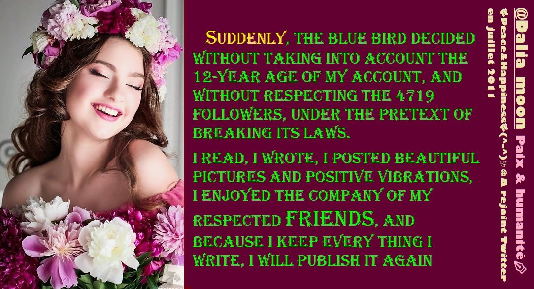 Paix &amp; humanité✒️
#Dalia_moon_Suspended
Tweet posted on:
         👇🥀👇
 💖1 févr. 2022💖1:11 PM
🍀There is always in February some one day, at least, when one smells the yet distant, but surely coming, summer.😍  Gertrude Jekyll  
🥀Happy February🌞
  #citations_et_proverbes