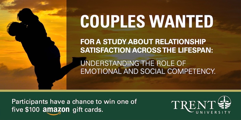 Research (mostly focused on younger adults) has found that satisfying #romantic #relationships is a key factor in successful aging. To learn more, we are looking for #couples of diverse ages to take part in a #study on #relationshipsatisfaction. Click: trent-ehrl.com/study-relation…