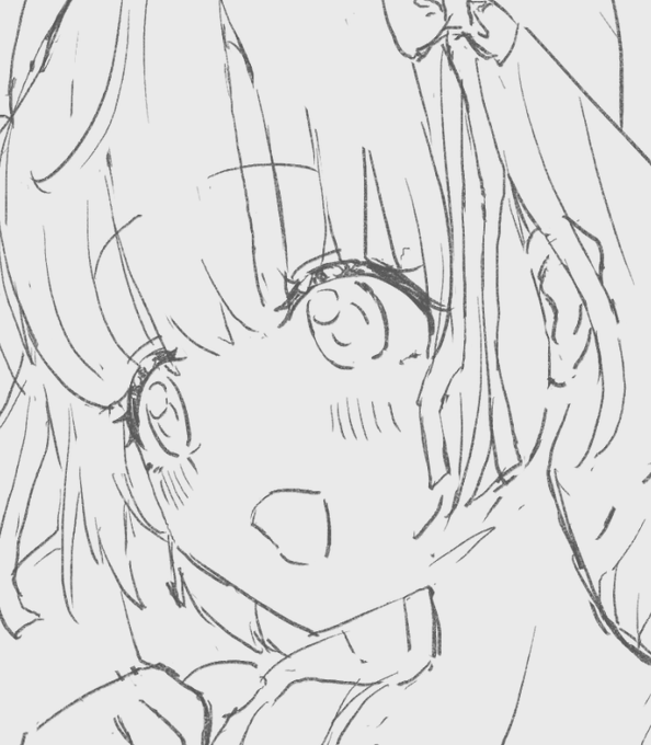 配信をすると絵ができるというのは有名な話。この目と口いい感じにかけたかも 