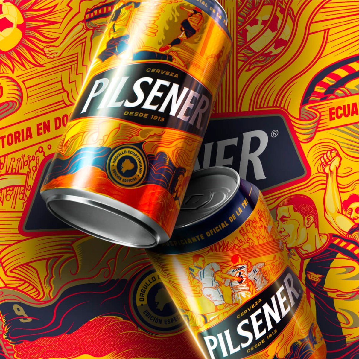 abduzeedo's tweet photo. Branding for Ecuador, Pilsener World Edition Qatar 2022 https://t.co/yEjTy4SHXb https://t.co/ot2ZmGRHh2