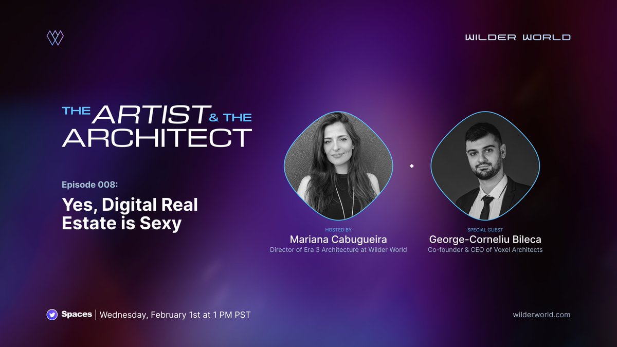 George_VoxelArchitects (@george_varch) on Twitter photo Ready to buy property in the Metaverse? 🏡
Dive into digital real estate with <a href="/MarianaCabugu/">Mariana Cabugueira</a> & I this Wednesday, February 1st at 1pm PST on The Artist & The Architect 🌆
🎙️ x.com/i/spaces/1YpJk… Ready to buy property in the Metaverse? 🏡
Dive into digital real estate with <a href="/MarianaCabugu/">Mariana Cabugueira</a> & I this Wednesday, February 1st at 1pm PST on The Artist & The Architect 🌆
🎙️ x.com/i/spaces/1YpJk…