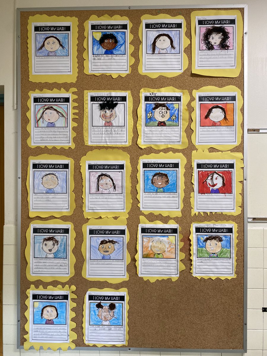Mr. Cianfarani’s class bulletin board activity for Nativity’s ‘Hair Love’ theme for African Canadian Heritage Month