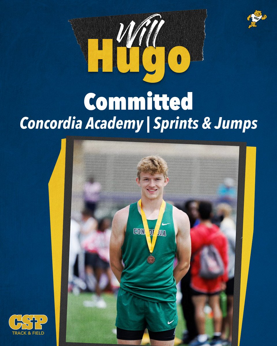 CSPBearsXCTF's tweet photo. Another addition to the squad is  Will Hugo of Concordia Academy! Will sprints and long jumps for the Beacons. He will work towards an exercise science degree with a career go of becoming a physical therapist. Welcome! https://t.co/rnAPgJI036