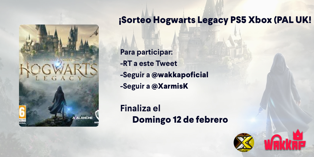wakkapoficial's tweet image. ¡Nuevo #SORTEO patrocinado por @XarmisK! 

Sorteamos una copia física de #HogwartsLegacy a elegir entre PS5 y Xbox (Versión UK)

Para participar:
👉Seguir a @wakkapoficial
👉Seguir a @XarmisK
🔁Rt al tweet 

Daremos el ganador el 13 de febrero