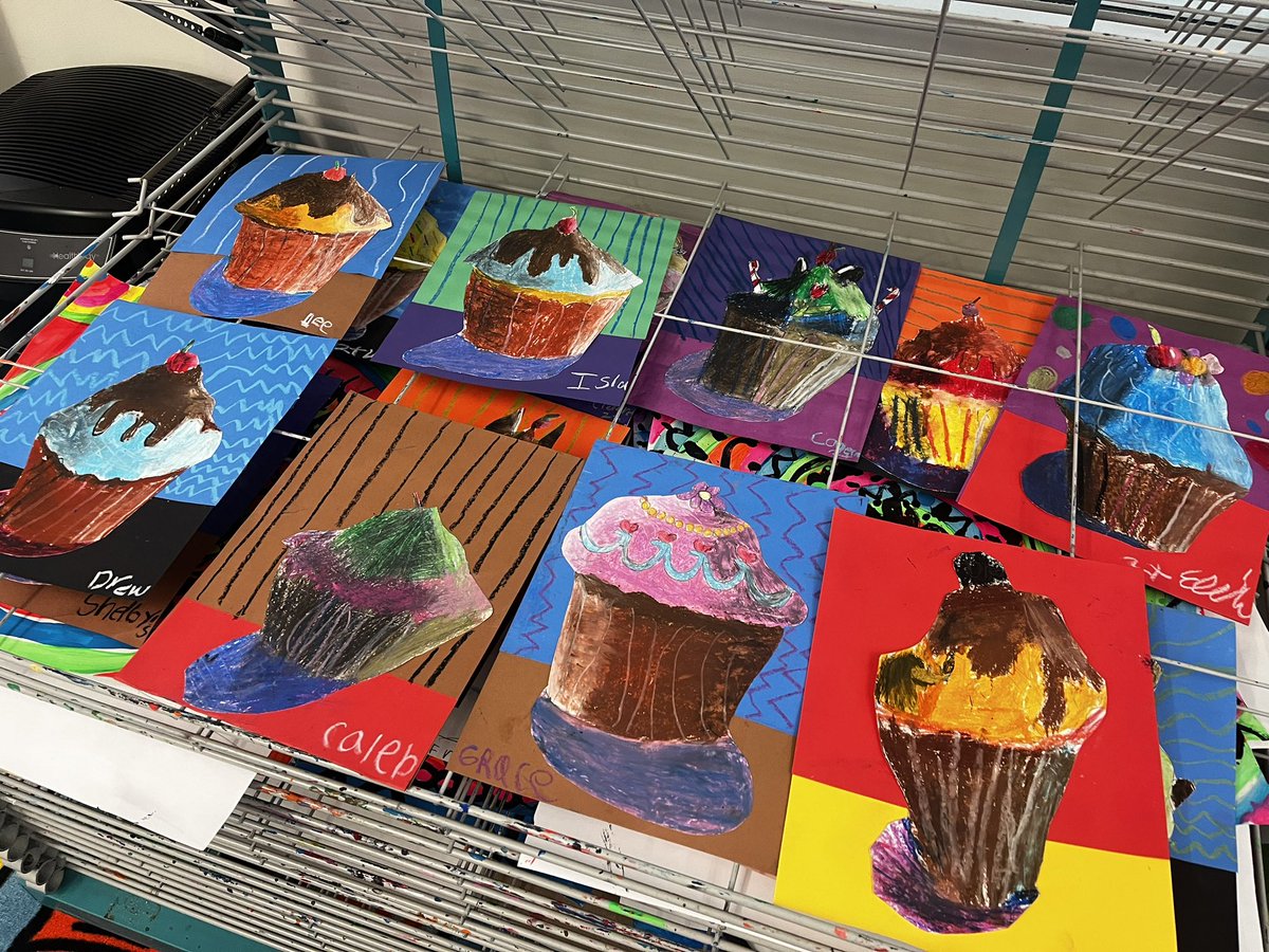 2nd grade tint and shade cupcakes inspired by artist Wayne Thiebaud! #art #arted <a href="/VinsonOwenOwls/">Vinson-Owen School</a>