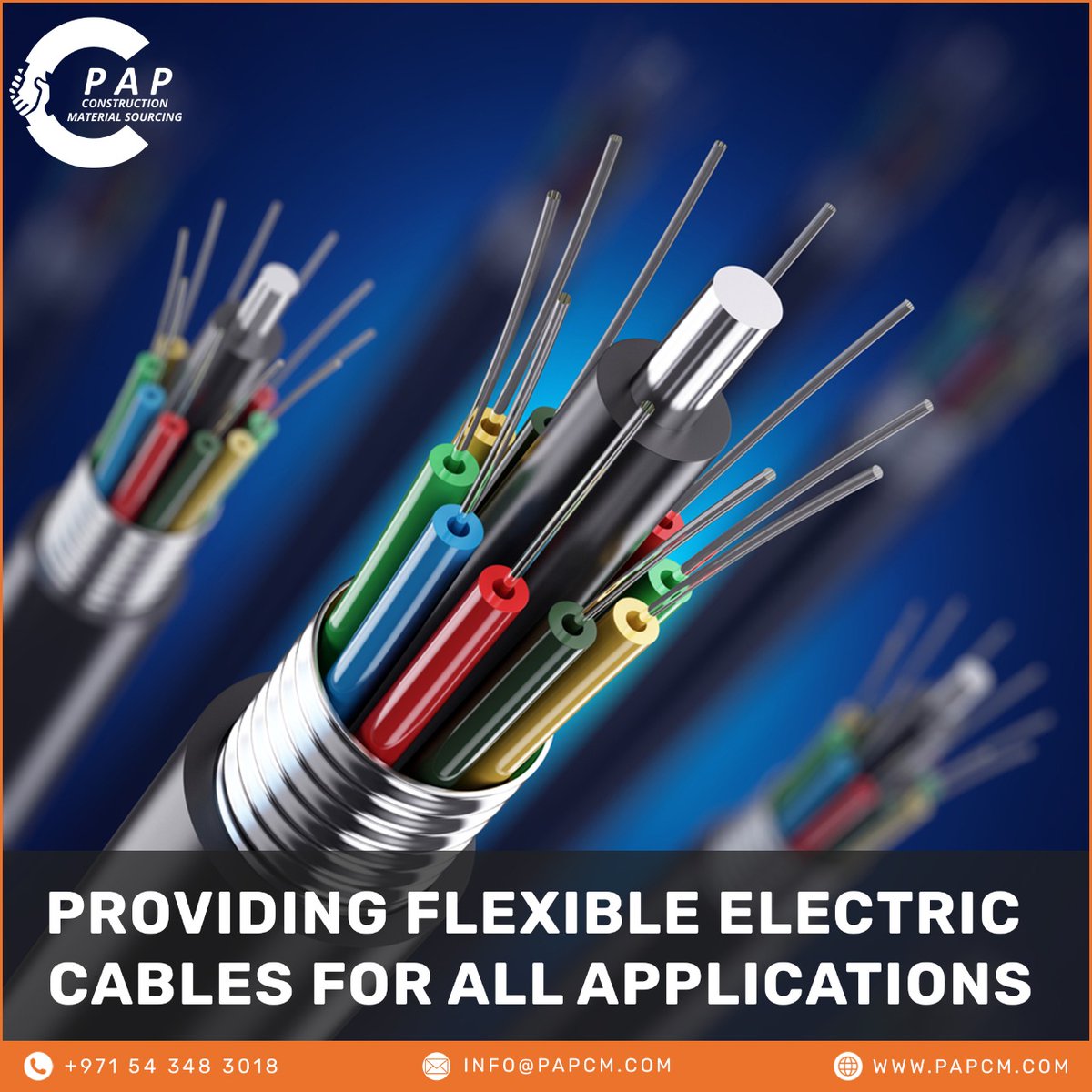 PapMaterial's tweet image. We provide all types of electric cables for all applications.

Let us know which type you need and we will source it for you right away!

📱+971543483018

✉Info@papcm.com

#PAPCM #PAP #constructionmaterial #constructionsolutions #trading #constructionmaterialtrading #building