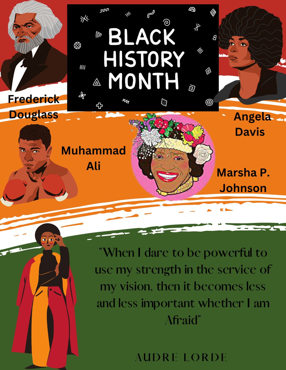 "When I dare to be powerful to use my strength in the service of my vision, then it becomes less and less important whether I am afraid" - Audre Lorde

Image Credit: Black Student Union Coordinators - Makaela Hall &amp; Trinity Harris-Brewer