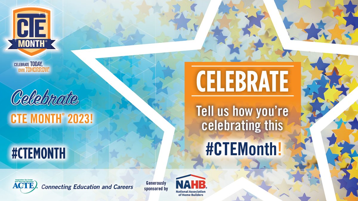 Happy CTE Month! We're so excited to celebrate with you! Tell us how you're celebrating this month and use #ctemonth to share! Thank you for all that you do and for helping us spread awareness for career and technical education.