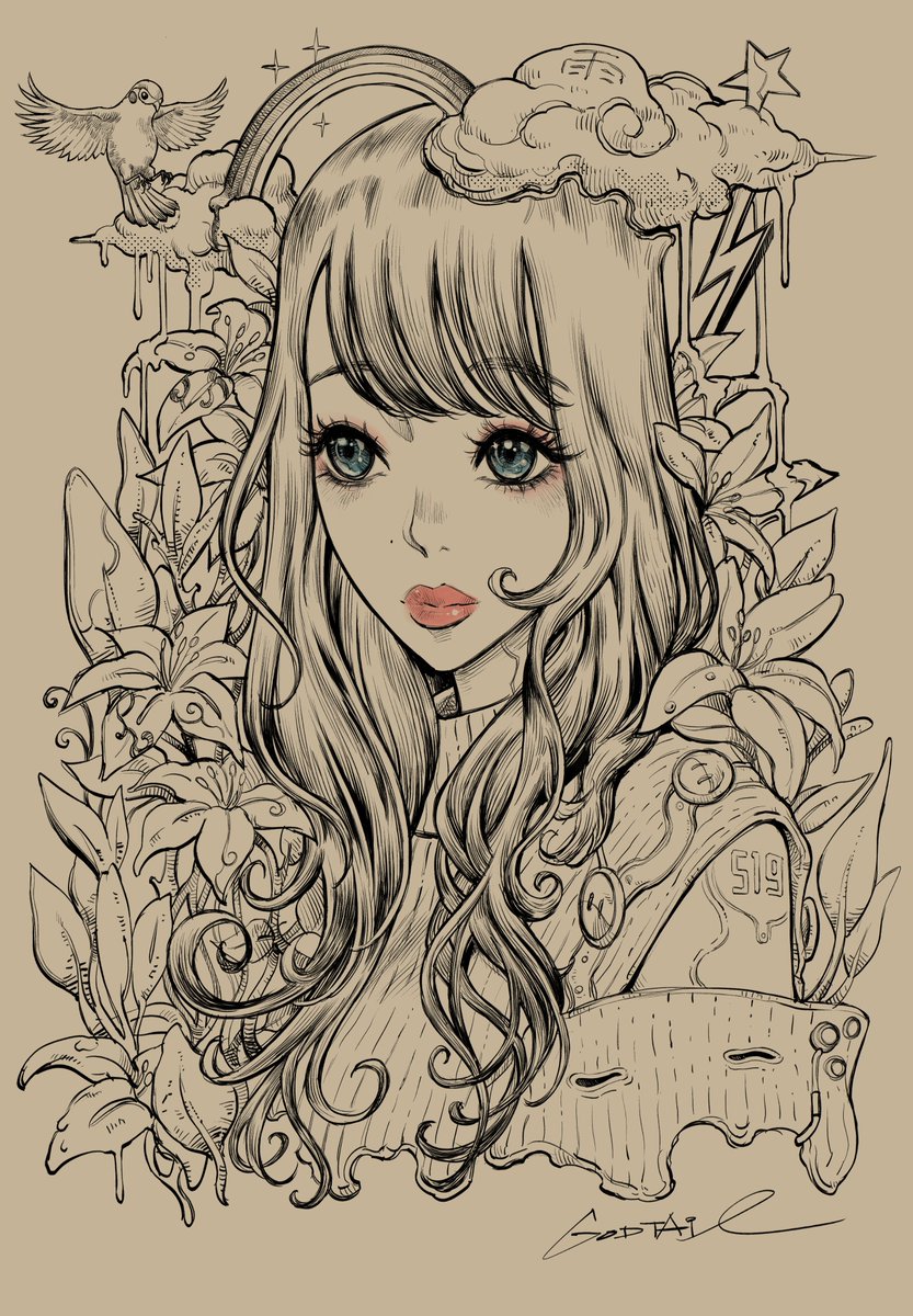 「#illustraion 」|GODTAIL｜個展/ 神戸三宮 8月末までのイラスト