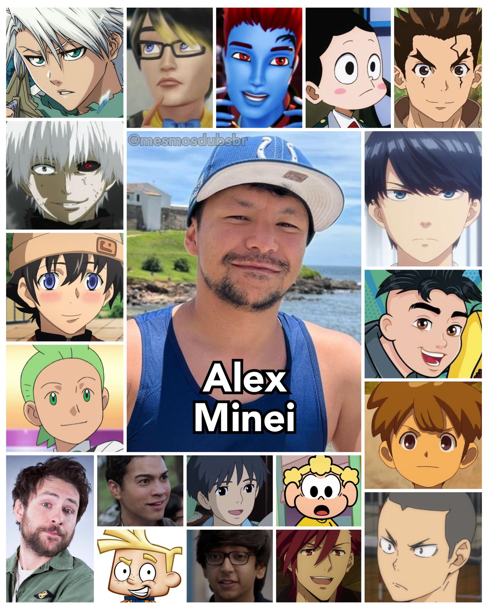 Personagens Com os Mesmos Dubladores! on X: - Alex Minei, dublador do Ken  Kaneki em Tokyo Ghoul, Toshiro Hitsugaya em Bleach, Mineta em My Hero  Academia, e Yukiteru Amano em Mirai Nikki!