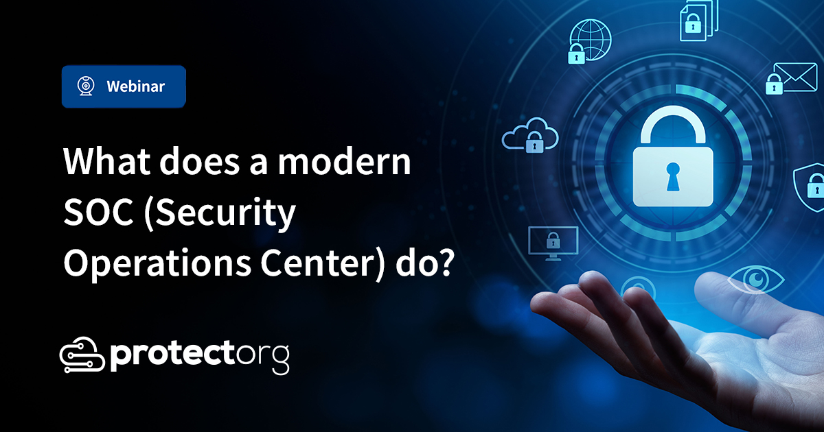 ProtectorgInc's tweet photo. Don't miss this opportunity to learn from industry experts and gain valuable insights on strengthening your defenses and protecting your organization from cyber threats.

 What does a modern SOC (Security Operations Center) do? | Webinar | ProtectOrg https://t.co/MtMPhnbZnr https://t.co/JsqobP6Bwy