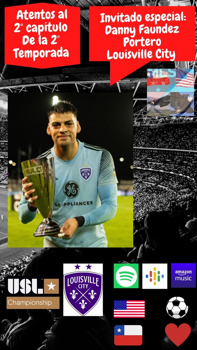 Atentos al nuevo capitulo en el cual vamos a conversar con #DannyFaudez actual portero de #LouisvilleCity <a href="/loucityfc/">Louisville City FC</a> que lograron levantar la copa de conferencia de la <a href="/USLChampionship/">USL Championship</a> #uslchampionship #chilenosenelfutbolUSA #chilenosenlamls #PodcastFutbol
