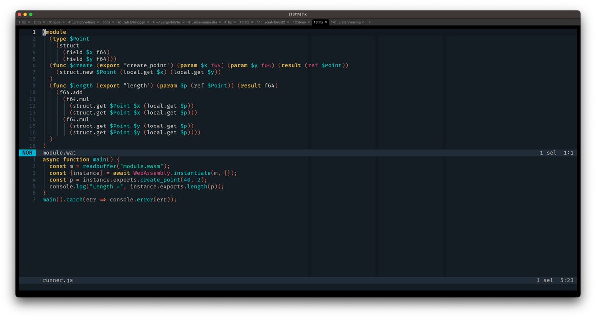 DasSurma's tweet image. 👀 WebAssembly GC is behind a flag in V8.

Wasm can now handle structs and arrays as native types and the host will provide the garbage collection. 

Curious to see if languages like @grain_lang or @TinyGolang can adopt this.

Demo gist:
gist.github.com/surma/f4e7097d…
