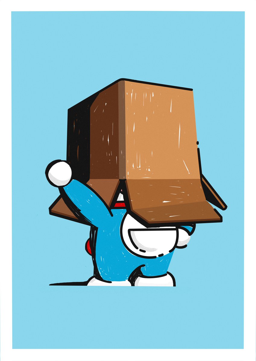 BigBoyBoxNFT's tweet photo. This blue robot has a magic door capable of accessing anywhere in the world 🤖🚪

What’s this character’s name? 🤔 https://t.co/hpM0Qk93j3