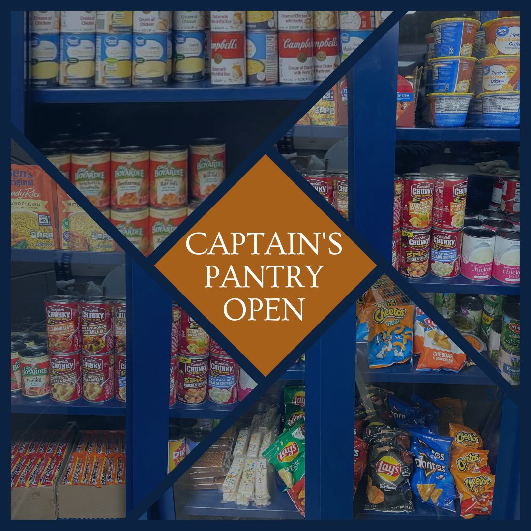 The pantries in Cooper and Ellington Lobbies have been restocked. Students who are unable to get a meal due to the ice storm, please go take what you need! Stay safe and warm, Skyhawks!