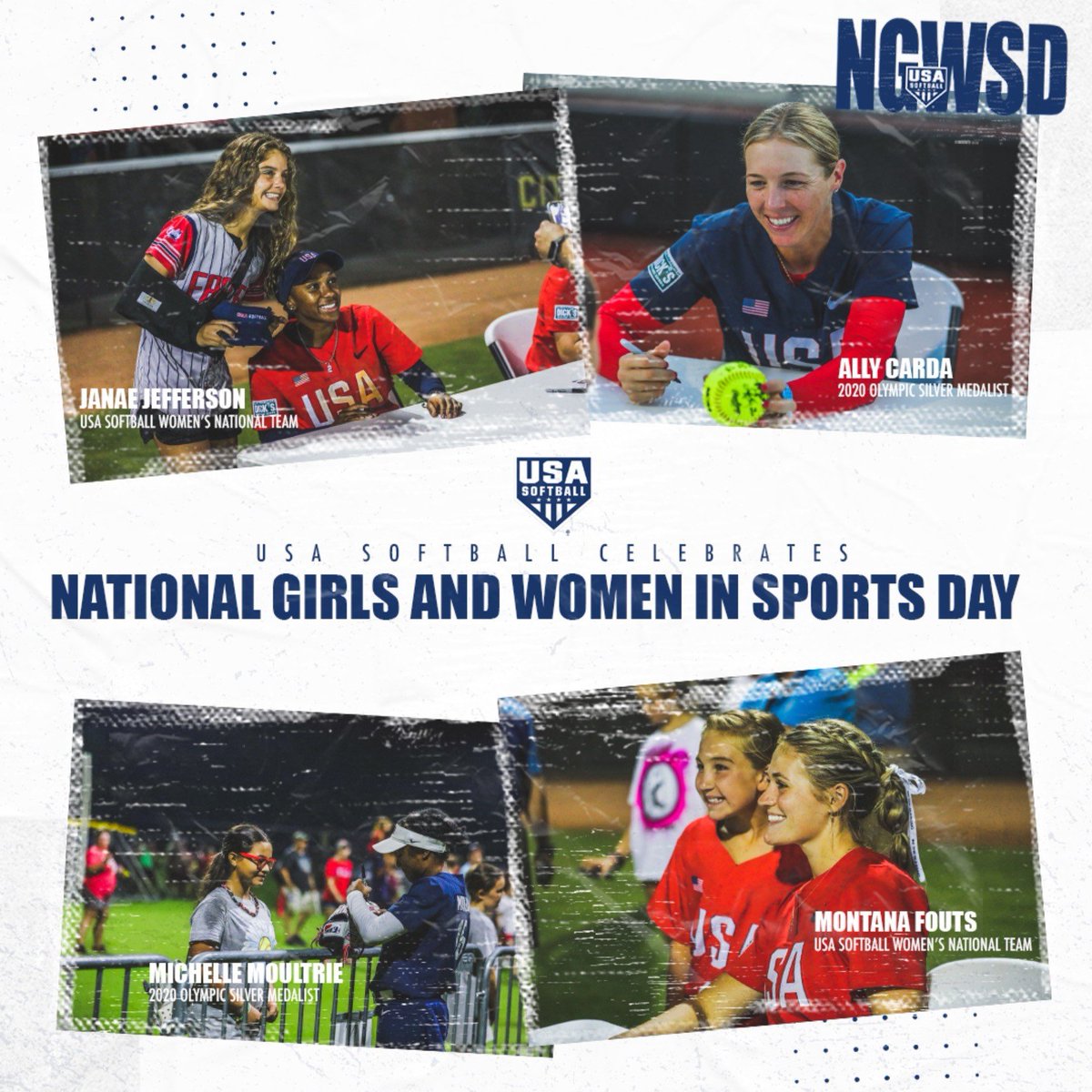 Join USA Softball in celebrating #NGWSD - Hear from former #TeamUSA members on what it means to be a woman in sport. Check out @usasoftball on Twitter to follow along with #NGWSD celebrations at x.com/USASoftball