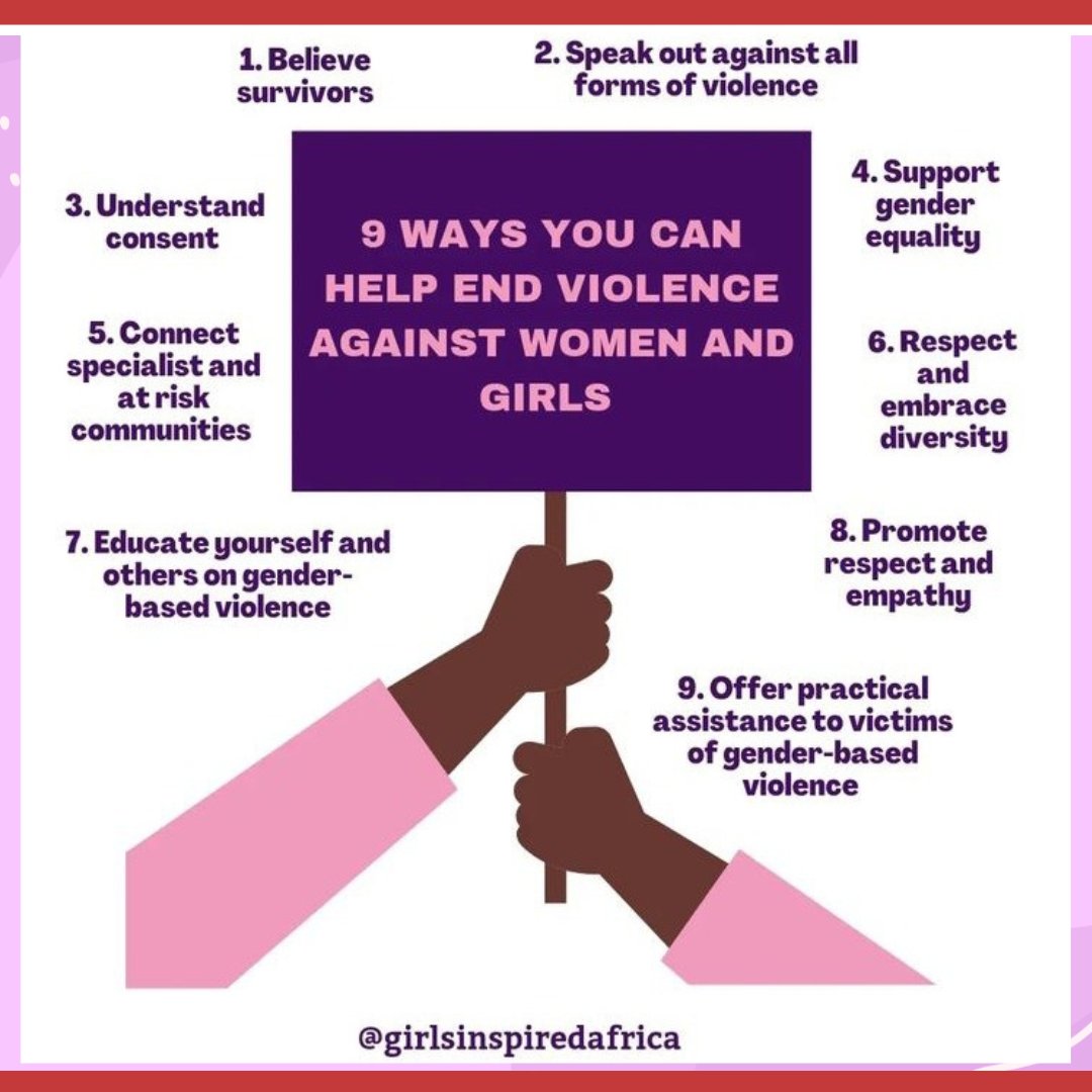 HAFAIng's tweet photo. Together we can #endgenderbasedviolence. It starts with you.

#wecan
#EndGbv
#womenmatter 
#HumanRights #Womenmatter #womensrights 
 #womeninspiringwomen #womenhood #feminine #menstruationmatters #positiveperiod #periodpower #periodtalk #menstruation 
Image: girlsinspiredafrica https://t.co/83H9By8beu