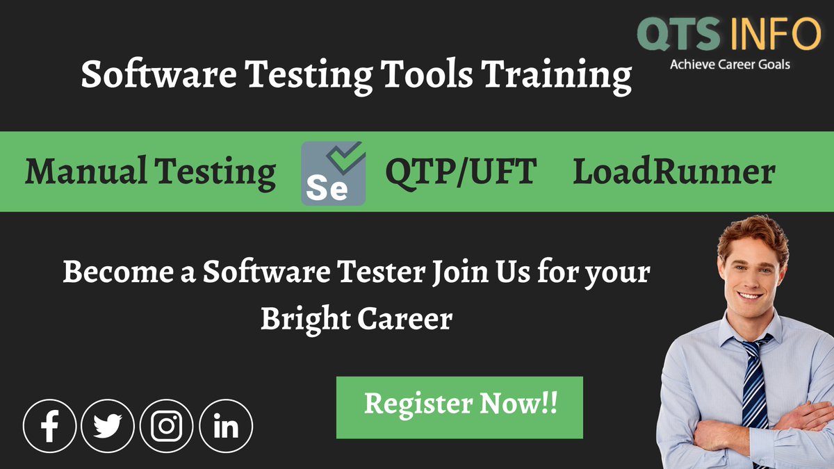 qtsinfo2's tweet photo. Software testing-@ https://t.co/8oJIk5fWRp is a set of methodologies for ensuring the smooth operation and integrity of applications
#testing #softwaretesting #qa #tester #qualityassurance #java #selenium #qaengineer #engineering #automationtesting #development https://t.co/vvIOrVi0xK