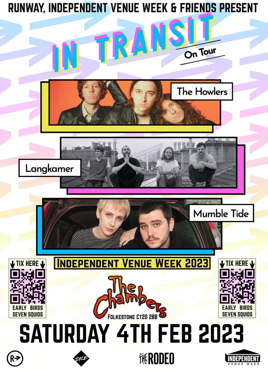 The Chambers Folkestone as part of #IVW23 #IVW2023 #IVW_UK with The Howlers - Langkamer - Mumble Tide!
Tix here: wegottickets.com/event/564813
Intimate and loud!
