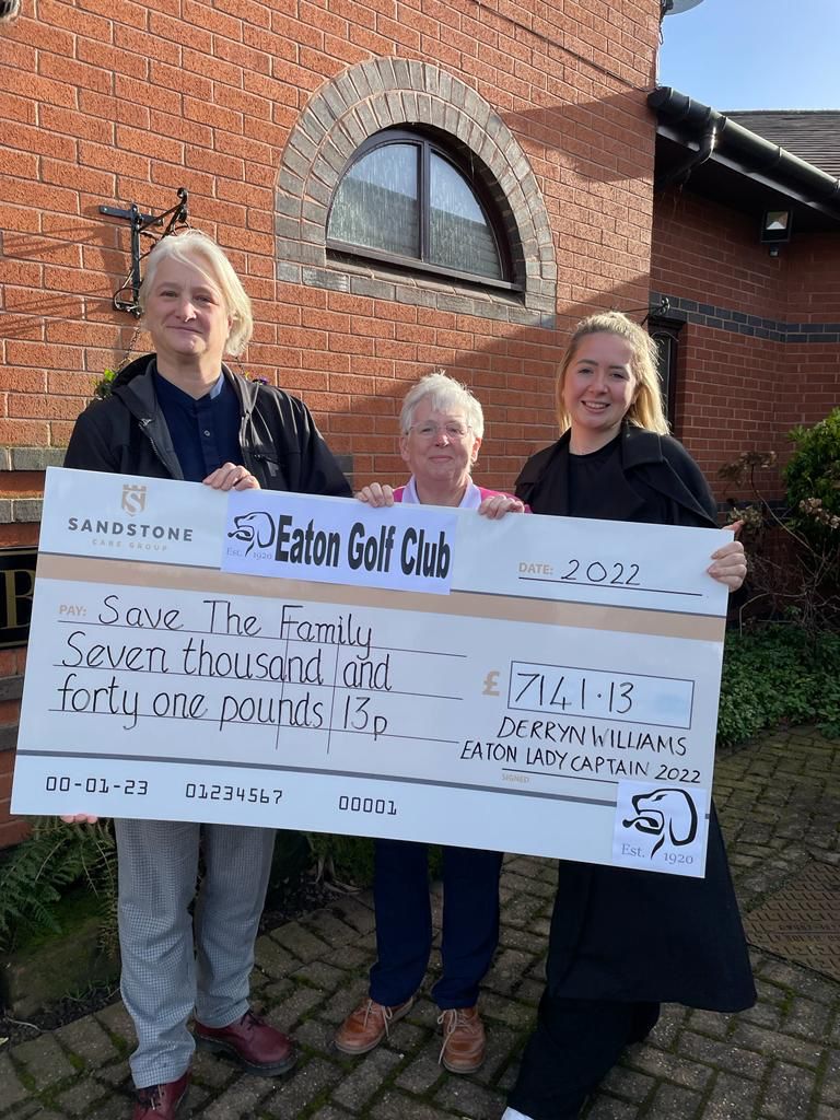 Thank you to Eaton Golf Club’s Lady Captain of 2022, Derryn Williams, for her support and commitment throughout the year, raising an incredible £7,141.13 for the Charity. The support we have received from the whole club has been incredible and we are truly grateful to you all.