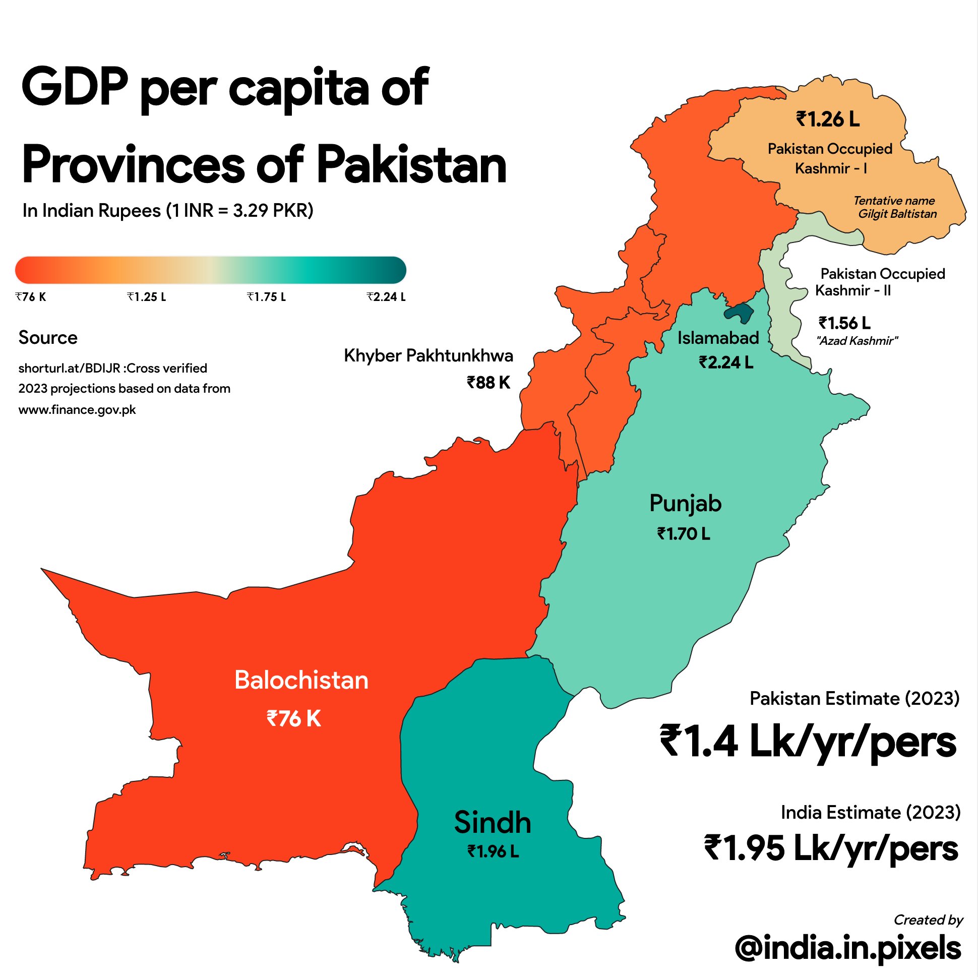 India in Pixels by Ashris on Twitter "GDP per capita of provinces of