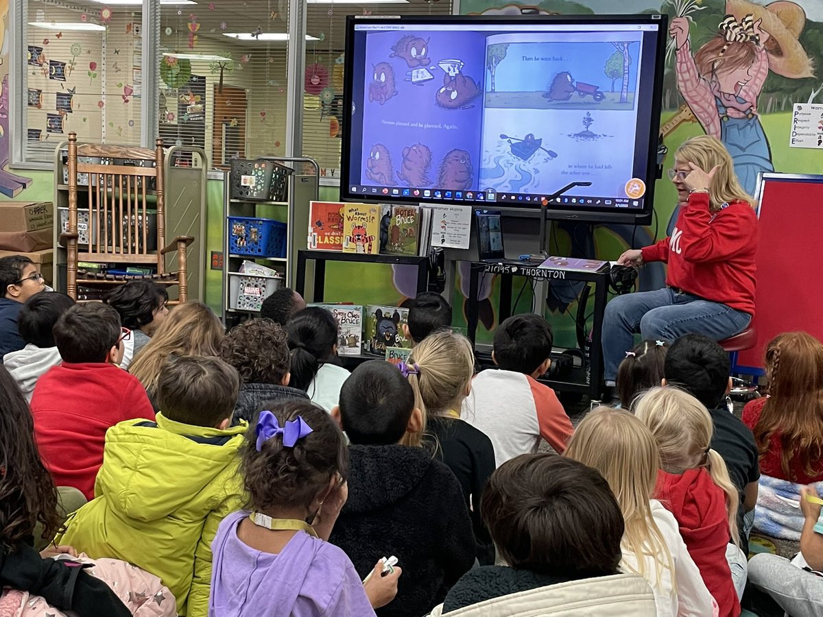 I could sit in the <a href="/WarnerCFISD/">Warner Elementary</a>  library and listen to <a href="/julie_lenk/">Warner Elementary Library</a> read all day long! <a href="/CyFairISD/">Cypress-Fairbanks ISD</a> <a href="/CyFairLibraries/">CyFairLibraries</a>