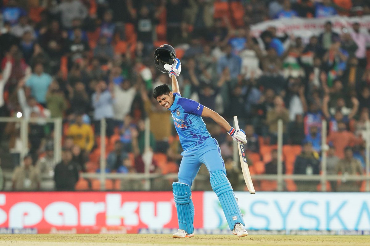 VishnuMachya's tweet photo. Shubman Gill in internationals:

- A century in all formats.
- Youngest with a 200 in ODIs.
- Youngest with a century in all formats.
- Youngest Indian with a T20i century.
- Highest T20i individual score for India.
- Joint most runs in a 3 match ODI series.

- He's just 23...!! https://t.co/6xl0hA3GiX