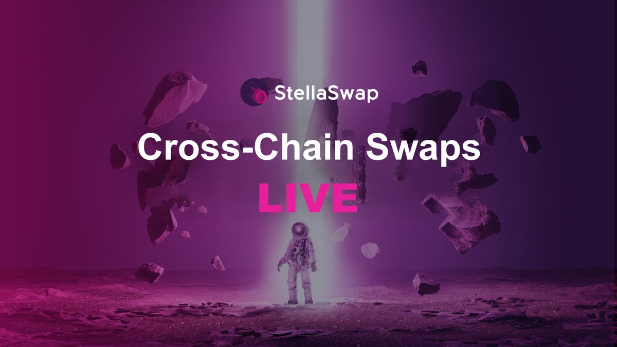 Crosschain Swap is now live! 🎊

1/7 #DeFi just got easier! You can now trade between various chains in just 1-click. Get $GLMR, $STELLA or any coins on <a href="/MoonbeamNetwork/">Moonbeam Network</a> with your funds on other chains.

Swap: app.stellaswap.com/exchange/cross…

Let's explore this huge breakthrough 🧵👇