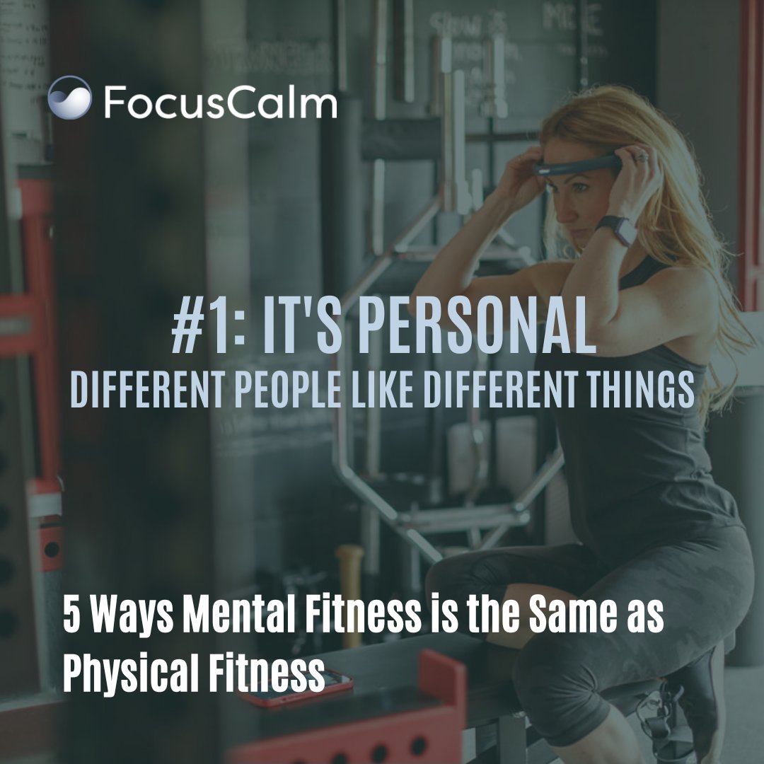 Just like running isn’t for everyone, sitting down and meditating isn’t for everyone. Meditation is just one of many mental wellness practices.

Read our “5 ways mental fitness is the same as physical fitness” blog &gt;&gt; focuscalm.com/blogs/blog/dis…

#fitness #mentalfitness #mentalhealth