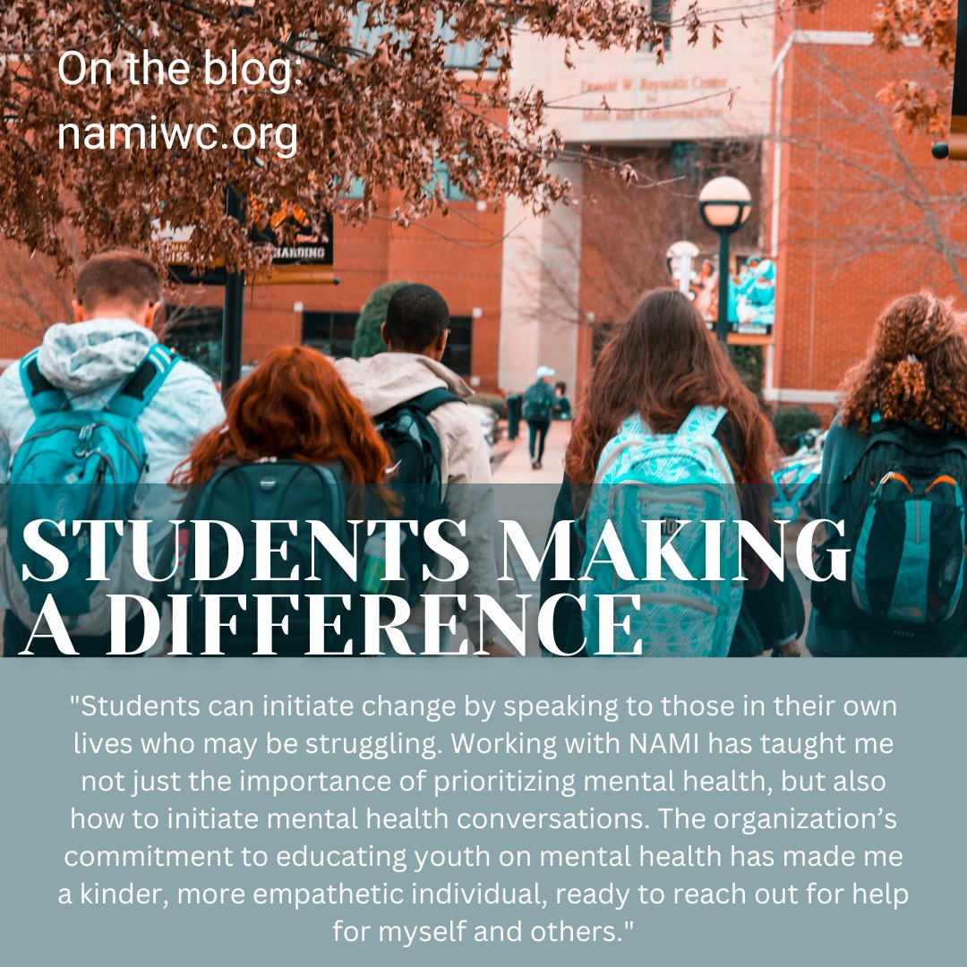 Visit namiwc.org to learn more about a student group's efforts to raise money for NAMI. #mentalhealthawareness