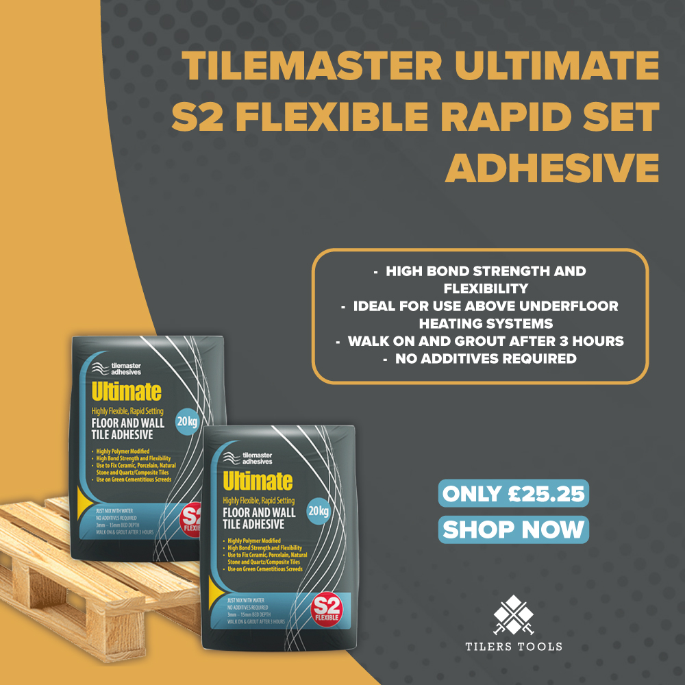 tilers_tools's tweet image. Tilemaster Ultimate S2 Adhesive 🔥

Click below to shop now👇🏼
bit.ly/3j2FwJs

Contact us🗣
💻 tilerstools.co.uk
📞 01565 344860

#tilemaster #ultimate #adhesive #tiling #tilers #tiles #porcelain