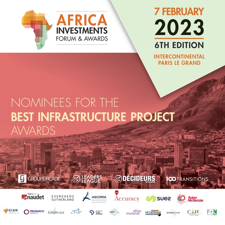 Congratulations to the nominees for the category "Best Infrastructure Project" !

🥇<a href="/EACapitalGroup/">Emerging Africa Group</a>
🥇Façade Maritime du Champ Triomphal (FMCT)
🥇<a href="/Ohel/">ohel</a> International

On february 7th meet the leaders and companies involved in the developement of Africa