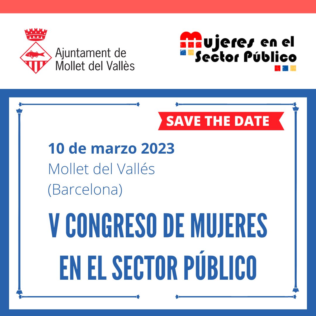 El programa del V Congreso de #mujeresSP está en el horno, cocinándose a fuego lento acompañado de mucho empeño e ilusión por mostrar la #igualdad en un ámbito de plena actualidad. Muy pronto tendrás toda la información.

🗓 10 de marzo
📍 Mollet del Vallés