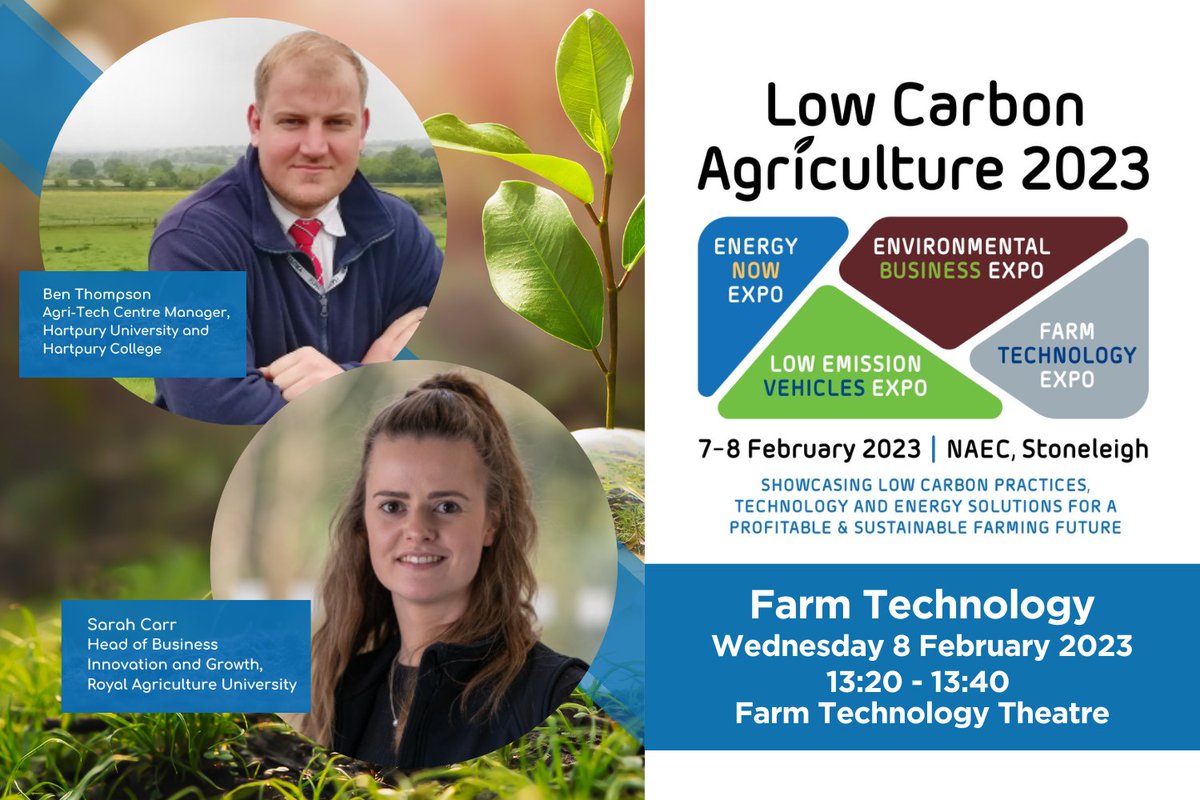 @investinglos @GFirstLEP are proud to be #exhibiting @lowcarbonagri 2023 next week. We'll be promoting the #Gloucestershire #sustainable #agriculture ecosystem. @Farm491 & @HartpuryAgTech will be presenting in the Farm Tech Theatre. Come see us:🤝Stand 207 👍 #lowcarbonagri