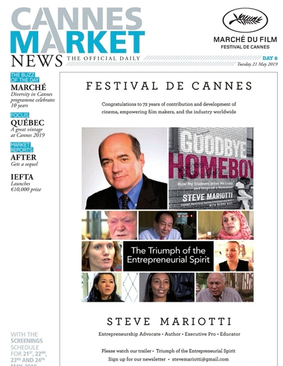 SteveJMariotti's tweet photo. Who's going to @Festival_Cannes  this year? I'm thinking of returning as I seek to get a film made from my memoir Goodbye Homeboy. #filmfestival #film https://t.co/zeVqEXhEnl