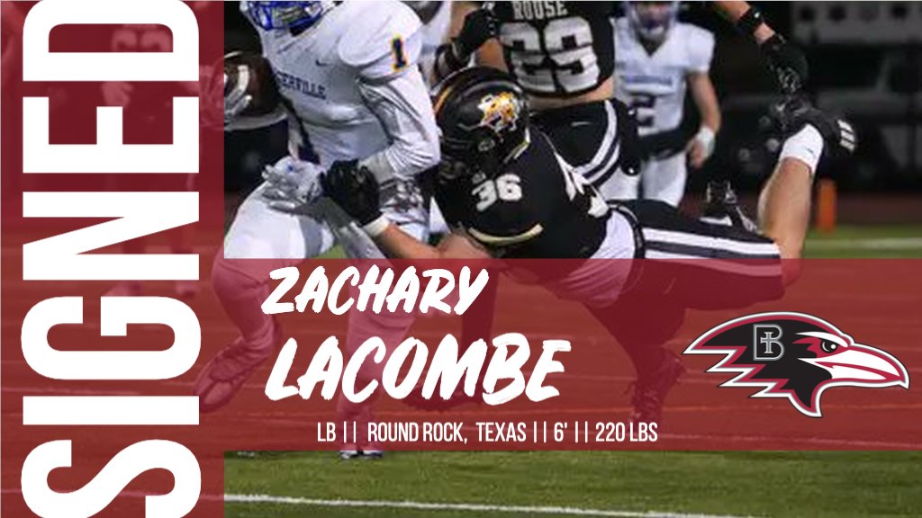 Big hitter from Texas! Welcome to the Raven Family, Zachary LaCombe! @ZLaCombe_RHS36 #UnleashGreatness