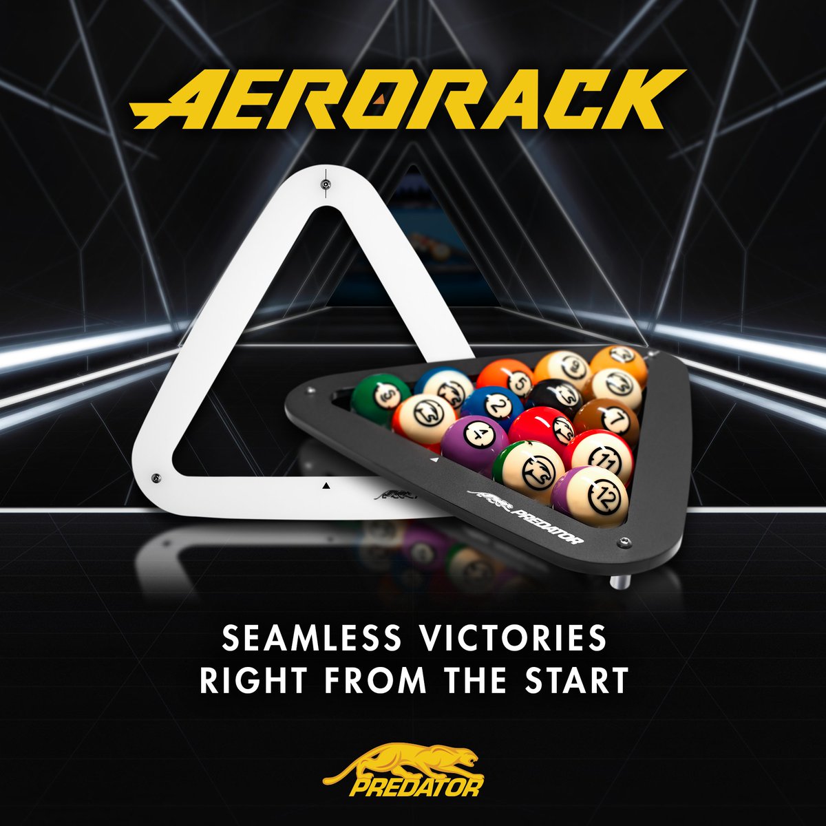 PredatorCues's tweet image. The Predator Aerorack: precision-machined and marked with guides for easier alignment for consistently tight racks. 🎱
Seamless victories, right from the start: predatorcues.me/3l4itPm
#PoolBallRack #PoolTriangle #BallRack #Aerorack #PredatorCues