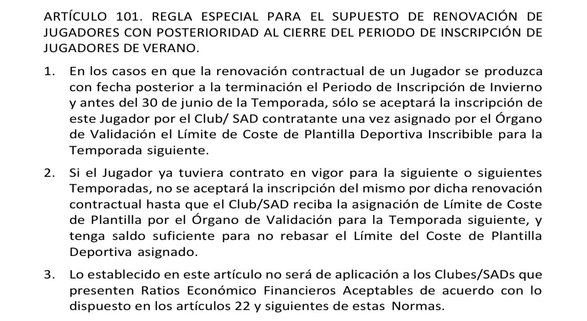 CuleDeChamberi's tweet photo. .@LaLiga miente y manipula. Dicen que lo que impide inscribir a Gavi es una norma que ya existía, pero el problema es que no existía tal y como está redactada ahora.
Se ha modificado y extendido a medida para impedir la inscripción de Gavi.
Aquí os dejo la actual y anterior. https://t.co/eaqQUOv9MU