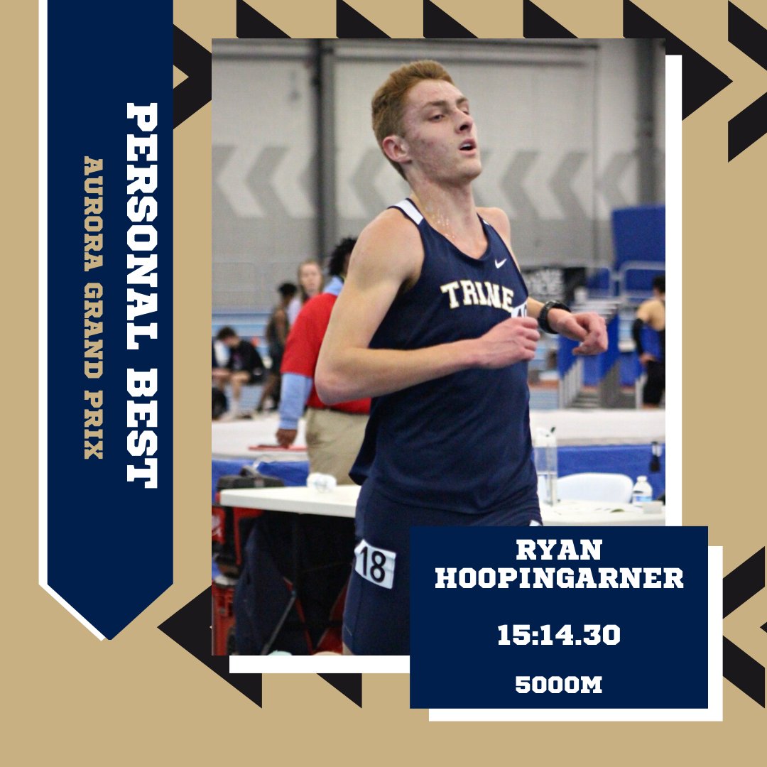 TrineXCTF's tweet photo. And Jake Gladieux takes down another school record! After winning the 60H, Jake ran another personal best in the 200m.

Freshman Ryan Hoopingarner ran a minute PR in the 5000m this weekend and was the top freshman finisher!... https://t.co/WsmXMVCLuM