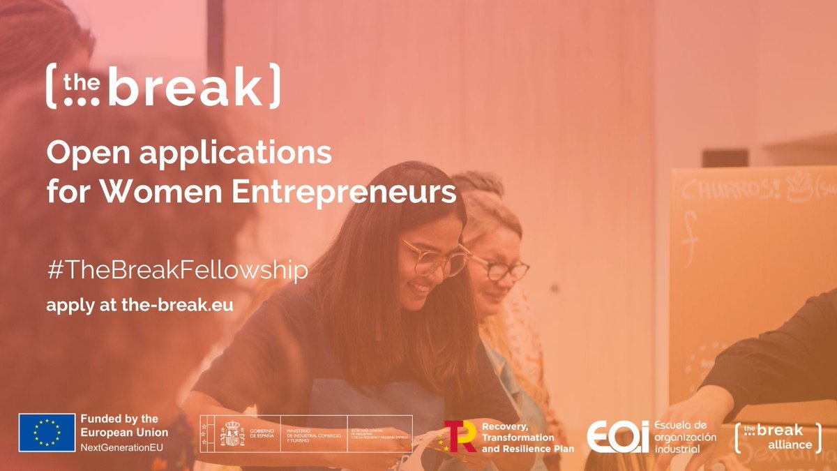 CALL per le imprenditrici! Stiamo collaborando con <a href="/ImpactHubMAD/">Impact Hub Madrid</a> per diffondere #TheBreakFellowship, un programma per le residenti nell'UE che vogliono potenziare le loro imprese ed entrare a far parte di una rete di oltre 1.000 donne imprenditrici. Info: bit.ly/TheBreakF23