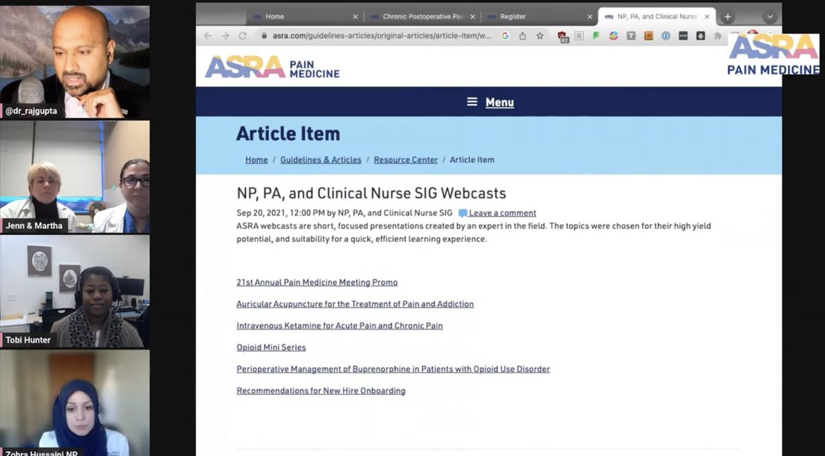 Kim Bayless, DNP, FNP-BC (@drkimbaylessnp) on Twitter photo In case you missed ASRA <a href="/ASRA_Society/">ASRA Pain Medicine</a> did a fantastic livestream with host <a href="/dr_rajgupta/">Raj Gupta, MD, FASRA</a> and #APPRNSIG members <a href="/Zhussaini2/">Zohra</a> <a href="/TobiHunterDNP/">Tobi Hunter</a> <a href="/grimmer_jenn/">Jenn Grimmer</a> <a href="/MarthaBentley17/">Martha Bentley</a> check it out youtube.com/watch?v=Ag_Khp… if you are an APP or RN in pain <a href="/ASRA_Society/">ASRA Pain Medicine</a> is fantastic society! 👇🏻 In case you missed ASRA <a href="/ASRA_Society/">ASRA Pain Medicine</a> did a fantastic livestream with host <a href="/dr_rajgupta/">Raj Gupta, MD, FASRA</a> and #APPRNSIG members <a href="/Zhussaini2/">Zohra</a> <a href="/TobiHunterDNP/">Tobi Hunter</a> <a href="/grimmer_jenn/">Jenn Grimmer</a> <a href="/MarthaBentley17/">Martha Bentley</a> check it out youtube.com/watch?v=Ag_Khp… if you are an APP or RN in pain <a href="/ASRA_Society/">ASRA Pain Medicine</a> is fantastic society! 👇🏻