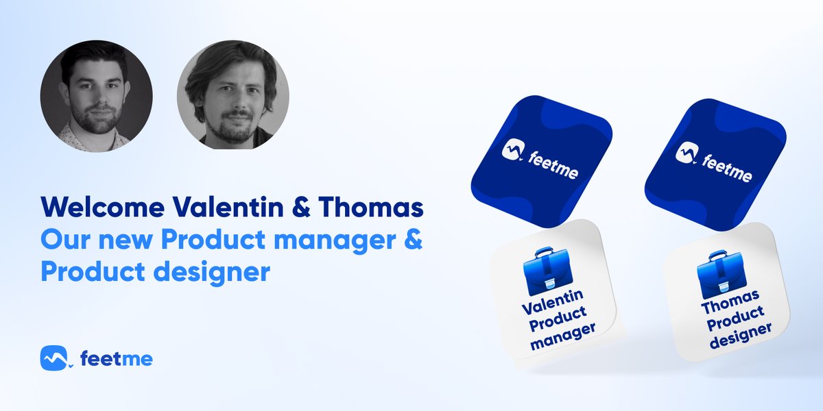Feet_Me's tweet photo. We welcome Valentin and Thomas to our team in 2023, and look forward to getting to know them on both a professional and personal level in our offices starting today. 🏢 #members #design #product #marketing #team #new #feetme #onboard https://t.co/5UuHbXzrKL